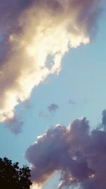 Low angle view of cloudy sky