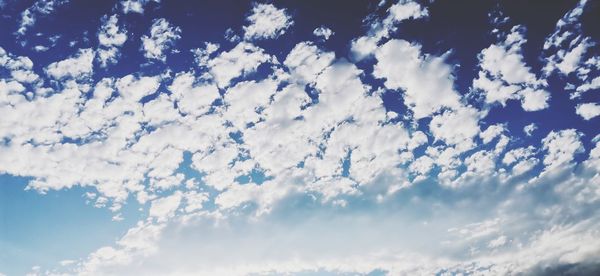 Low angle view of clouds in sky