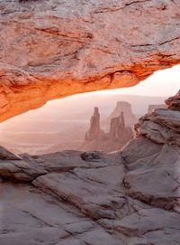 Rock formations at mountain side 