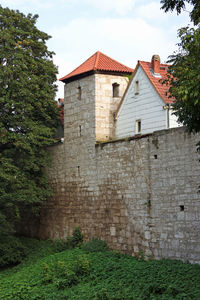 Exterior of old building against sky