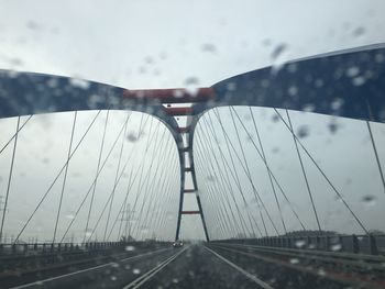 View of suspension bridge against sky