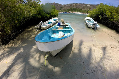 Boats in river
