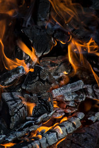 Full frame shot of bonfire