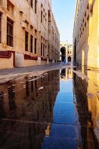 Reflection of buildings in canal