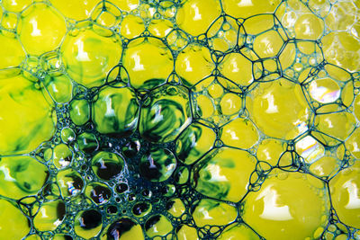 Full frame shot of bubbles in glass