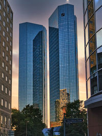 Deutsche bank twin towers in frankfurt am main