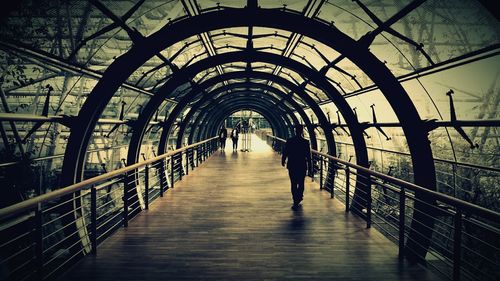 Footbridge leading to tunnel