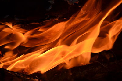 Close-up of bonfire