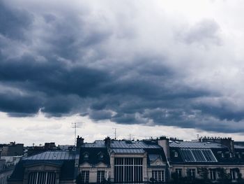 City against cloudy sky