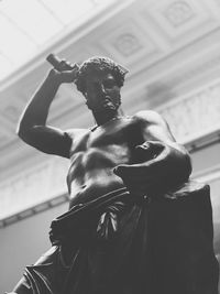 Low angle view of statue in museum