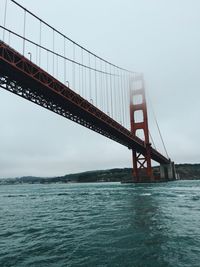 View of suspension bridge