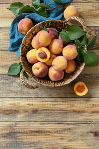 Directly above shot of fruits on table