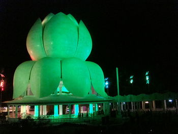 Illuminated built structure at night