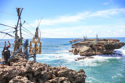 Panoramic view of sea against sky