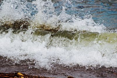 Water splashing in sea