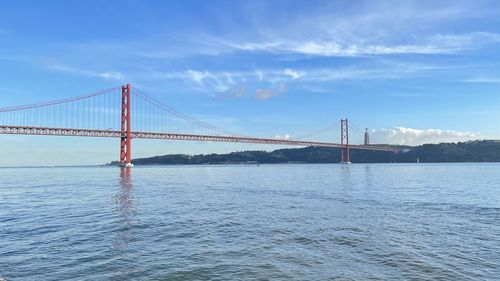 Suspension bridge over sea