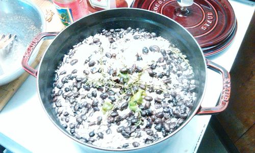 Close-up of food on table