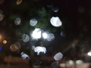 Defocused image of illuminated lights