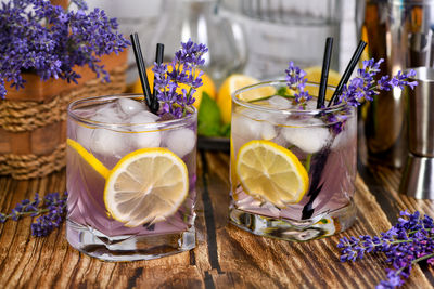 Close-up of drink on table