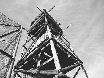 Low angle view of built structure against sky