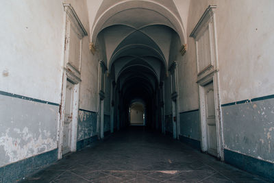 Empty corridor of building