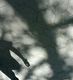 Woman standing in pond