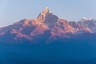 Scenic view of rocky mountains against sky