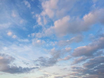 Low angle view of clouds in sky