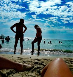 Scenic view of sandy beach