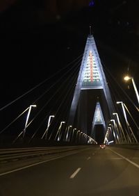 View of illuminated built structure at night