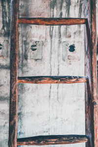 Close-up of old weathered door