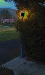 View of street light against sky