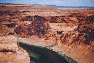 Rock formations at riverbank