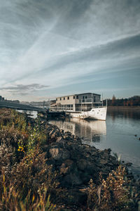 Scenic view of river against sky