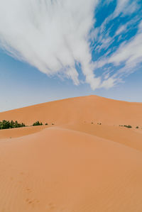 Scenic view of desert against sky