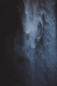 Close-up of waterfall structures