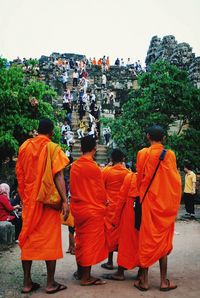 People standing in city