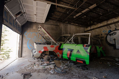 Interior of abandoned house