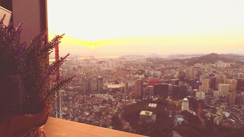 Cityscape at sunset