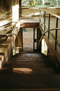 Empty staircase of building