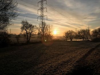 Scenic view of dramatic sky during sunset