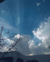 Low angle view of cloudy sky