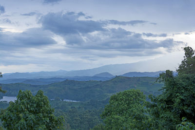 Storm clouds over the mountains of the moon in uganda