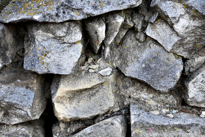 Full frame shot of old stone wall