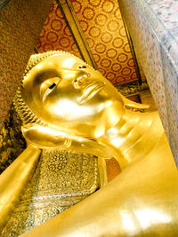 Low angle view of buddha statue in temple