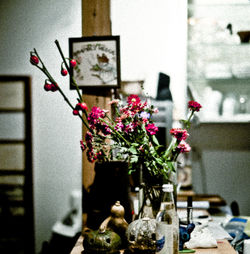 Close-up of flowers in vase