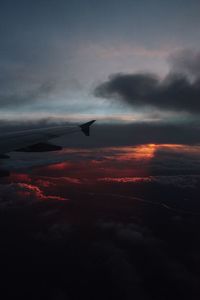 Scenic view of cloudy sky during sunset