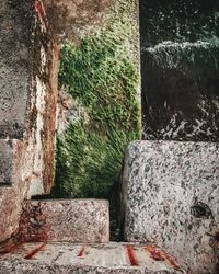 Stone wall of old building