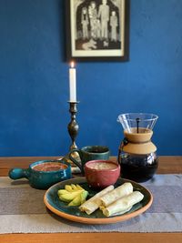 Close-up of mexican food on table