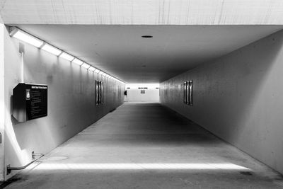 Empty corridor in building